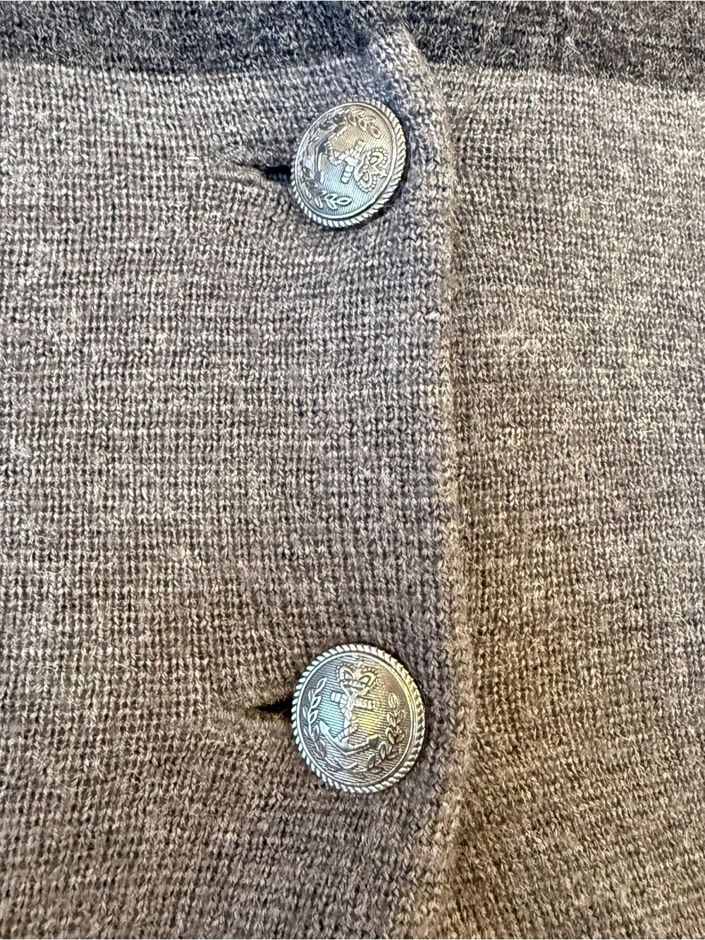 Fenn Wright Manson Womens Large Knit Cardigan Grey Colorblock Button Front - Picture 5 of 7